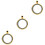 3Pcs Durable Golden Locket Pendant Openable Double Sided Photo Charm 7