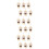 18Pcs Dark Brown Tiny Bear Dolls for Keychain Decor 10