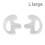 Replaceable Silicone Ear Plugs Triangular Ear Holder White Transparent L Size Ear Plugs Walkie Talkie Accessories 2