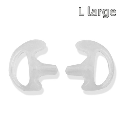 Replaceable Silicone Ear Plugs Triangular Ear Holder White Transparent L Size Ear Plugs Walkie Talkie Accessories 1
