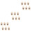 18Pcs Dark Brown Tiny Bear Dolls for Keychain Decor 7