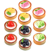 90Pcs Assorted Color Resin Mini Fake Cake Decorative Desktop Models