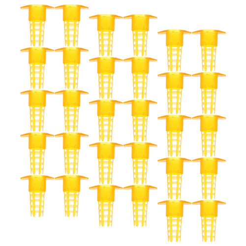 150Pcs Bee Rearing Cups Yellow Plastic Beekeeping Cell Cage Tools 2