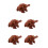 5Pcs Light Brown Wooden Frog Instruments Handcarved Percussion Decor 4