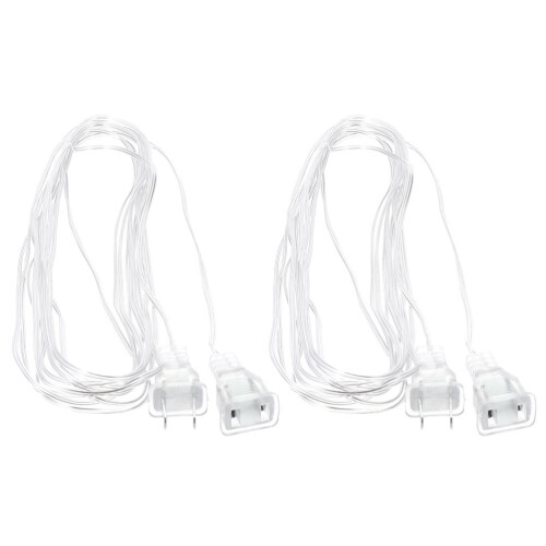 10Pcs White PVC Light Extension Cord Flexible LED Lamp Cable Accessory