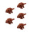 5Pcs Light Brown Wooden Frog Instruments Handcarved Percussion Decor 6
