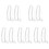 10Pcs White PVC Light Extension Cord Flexible LED Lamp Cable Accessory 4