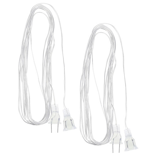 10Pcs White PVC Light Extension Cord Flexible LED Lamp Cable Accessory 2