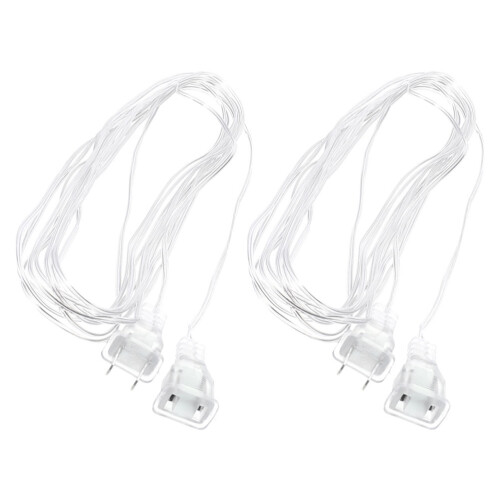 10Pcs White PVC Light Extension Cord Flexible LED Lamp Cable Accessory 1