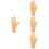 4Pcs Portable Brown Rubber Nail Practice Hand for Realistic Nail Art 8
