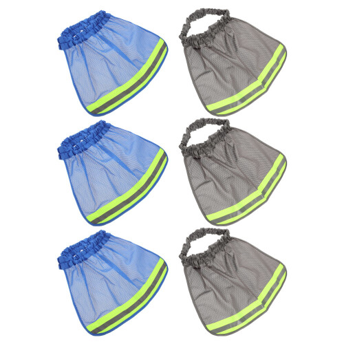 24Pcs Lightweight Reflective Neck Shield Mesh Hard Hat Sun Protection