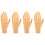 4Pcs Portable Brown Rubber Nail Practice Hand for Realistic Nail Art 6
