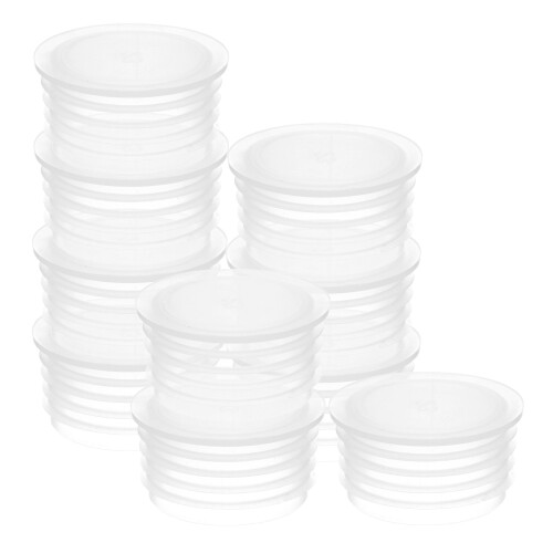 20Pcs Transparent Plastic Round End Caps Reusable Planter Box Stoppers 1