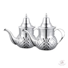 Set de théières - Royal Swiss - Argent - Acier inoxydable - 1.2L et 2L - Pour adultes