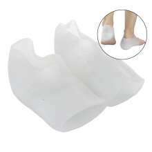 Tacco in silicone per alleviare il dolore al piede, traspirante, con fori d'aria, anti-screpolature, copri caviglia, idrata il tallone, lenisce i