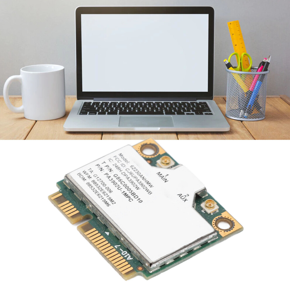 Wireless Network Card 300Mbps Dual Band Mini Pcie For Laptop 4961375300606