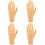 4Pcs Portable Brown Rubber Nail Practice Hand for Realistic Nail Art 7