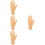 4Pcs Portable Brown Rubber Nail Practice Hand for Realistic Nail Art 9