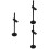 3Pcs Durable GPU Support Bracket Black Metal Vertical GPU Mount 8