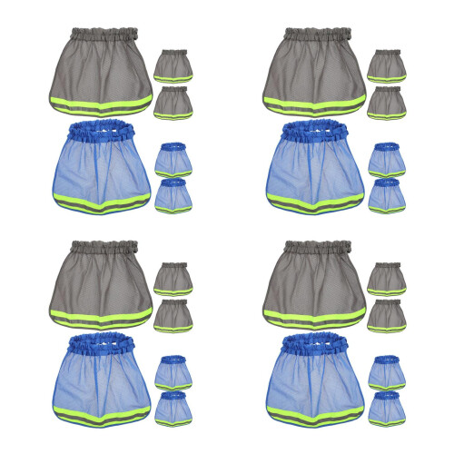 24Pcs Lightweight Reflective Neck Shield Mesh Hard Hat Sun Protection 2