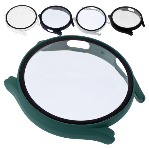 15Pcs 44Mm Watch Screen Protector with Pc Frame Tempered Glass Black 2