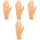 4Pcs Portable Brown Rubber Nail Practice Hand for Realistic Nail Art 5