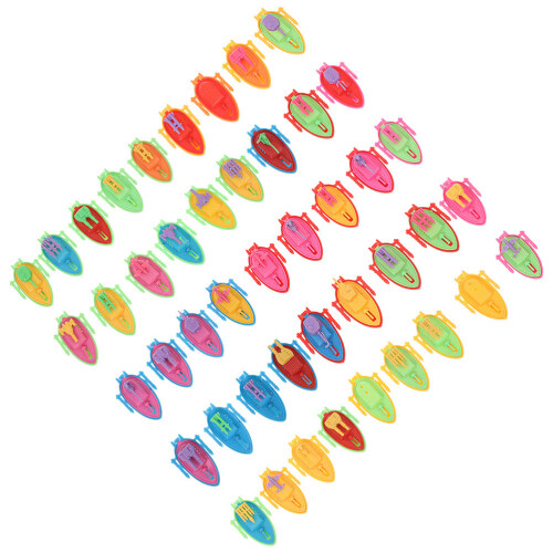 60Pcs Assorted Mini Boat PVC Table and Room Decorations 2