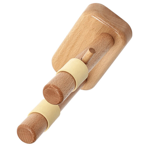 3Pcs Wood Guitar Holder Wall Mount Beige Adjustable Wall Hook Stand 1