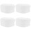 4Pcs White Kitchen Chef Hats Breathable Cloth Uniform Caps for Adults 6