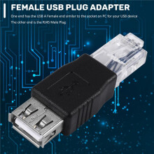 USB A Buchse auf Stecker Ethernet RJ45 Stecker-Adapter Neu