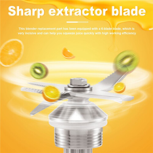 Blender Blade Replacement, 6-Blade Juicer Replacement Blade, Blender Replacement Parts for  Biolomix Blender 2