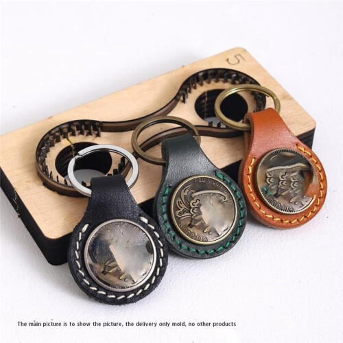 Leather Keychains Cutting Die, Leather Cutting Mold for DIY Leather Crafts Making 2