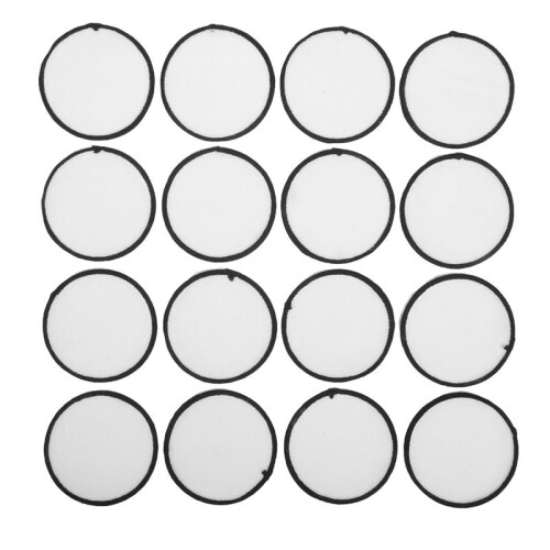 16 Pieces Sublimation Patch Blanks Quality Fabric Iron- Circular Blank Patch for Clothes, Hats, Uniforms, Backpacks