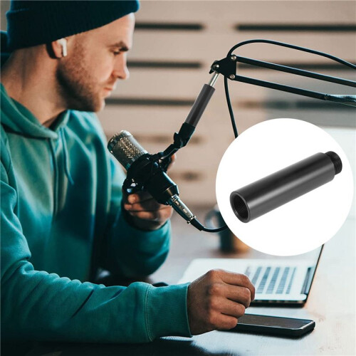4 PeçAs Tubo de ExtensãO de Suporte de Microfone, Haste de ExtensãO de Microfone de 5/8 Polegadas FêMea a 5/8 Polegadas Masculino para Suportes de 2
