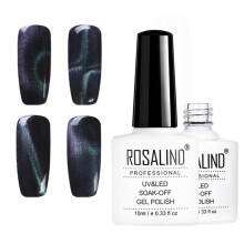 Esmalte de uñas magnético sin burbujas para decoración de uñas DIY. Llamativa banda rosa metalizada con destellos magenta. Ingredientes de