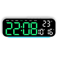 Hotelklok LED Sfeerlamp Wake Alarm ABS-Witte schelp groen li
