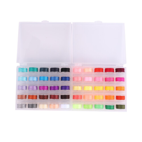 3Sets Nähmaschinenspulen 56 Farben Mit Organizer-Box