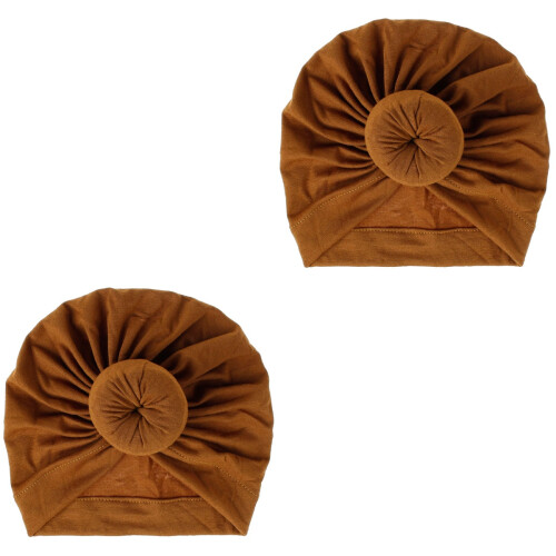 2Stk Baby Beanie, , Chocolate, Elastisch, Doughnut 2