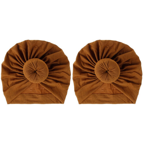 2Stk Baby Beanie, , Chocolate, Elastisch, Doughnut 1