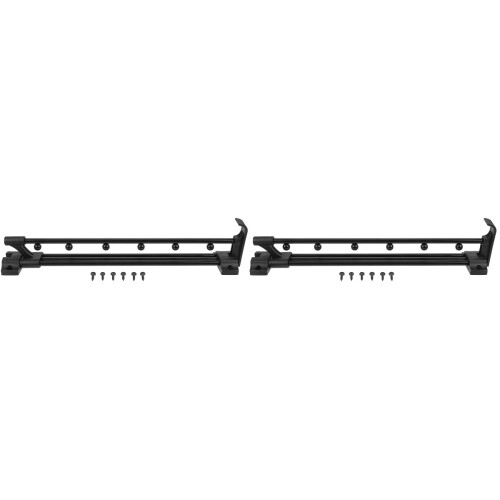 2Pièces Tringles Rétractables Noires Pour Dressing, Matériau 1