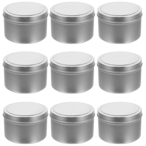 27Stk Runde Kerzengläser Aus Weißblech Silber, DIY