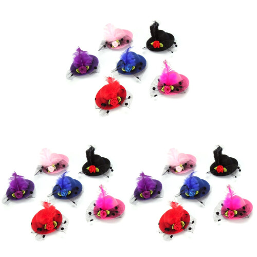 36Pièces Clips Party Chapeaux Multicolores Pour Filles Mode 2