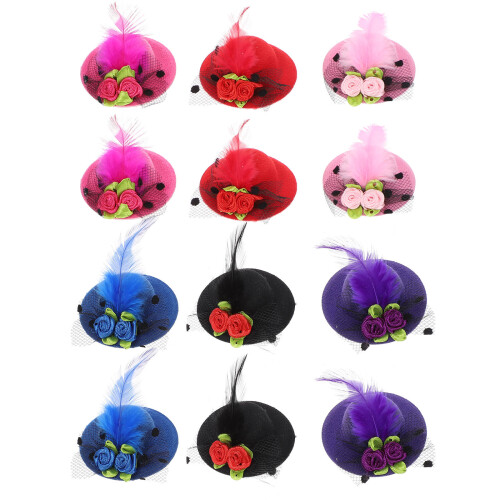 36Pièces Clips Party Chapeaux Multicolores Pour Filles Mode