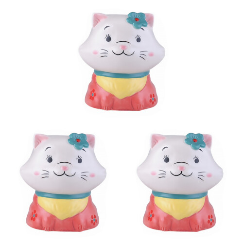 3Stk Keramik Katzen Essstäbchenhalter Besteckbehälter Küchen Organizer 2