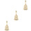 3Stk Zinklegierung Mini Glocken Goldschule Und Restaurant 5