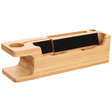 3Stk Holz Schreibtischhalter Khaki Für Handy Dockingstation Elegant