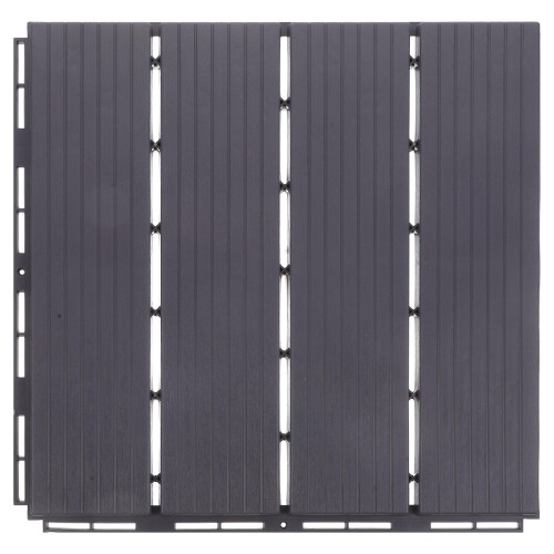 2Stk Interlock Kunststofffliesen Grau Outdoor Terrassenplatte