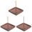 3Pièces Support En Bois Marron Pour Fil À Broder 2