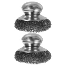 4Pièces Brosse Nettoyante Cuisine Acier Durable Argenté Antidérapant