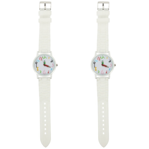 2Pièces Blancs Bracelet Ajustable Décoratif Confortable 1